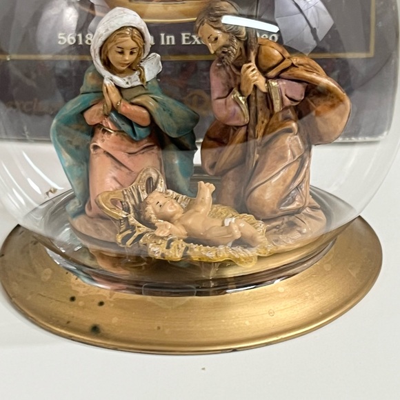 Fontanini Blown Glass Ornament Holy Family 56187 Nativity 1995 7" Tree Design - Picture 4 of 16